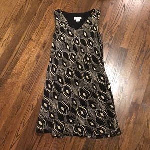 Tessuto Black & White Print Dress - Size 2P